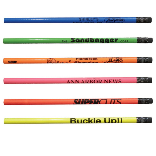SA20240 Fluorescent Pencil with Black Eraser an...